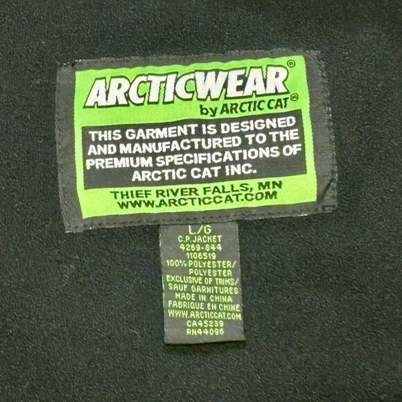 ~~Vintage Arctic Cat ARCTICWEAR Soft-shell Men's L Snowmobile Jacket - Picture 4 of 5